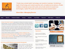 Tablet Screenshot of kineticis.com.au